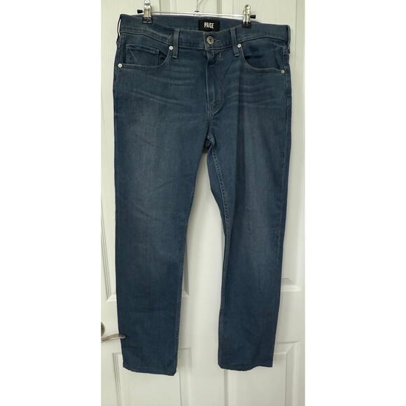 Paige Men’s 32 PAIGE Mens FEDERAL Blue Slim Straight Jeans Preppy 32 - Picture 2 of 5